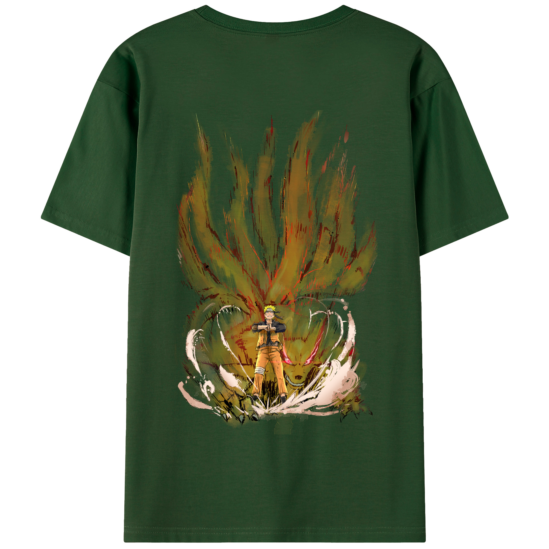 （画像用） NARUTO -ナルト- うずまき ナルト Uzumaki Naruto 綿100％半袖Tシャツ（背面プリント）